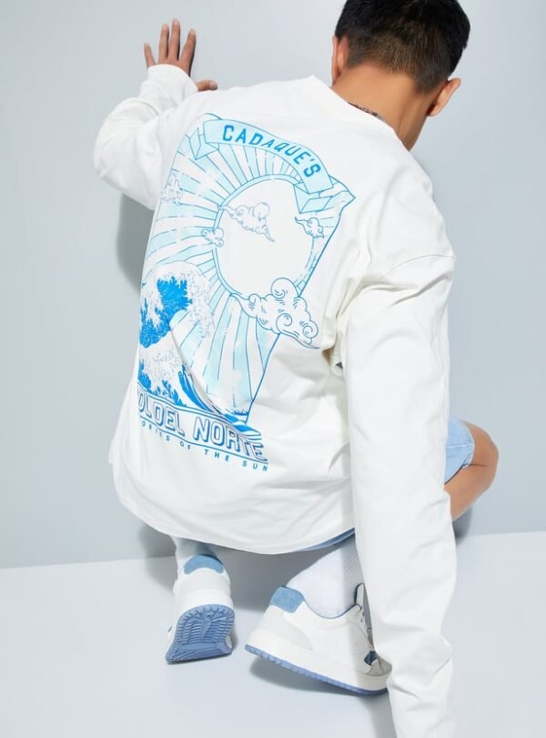 URB_N Men Back Print Oversized T-shirt