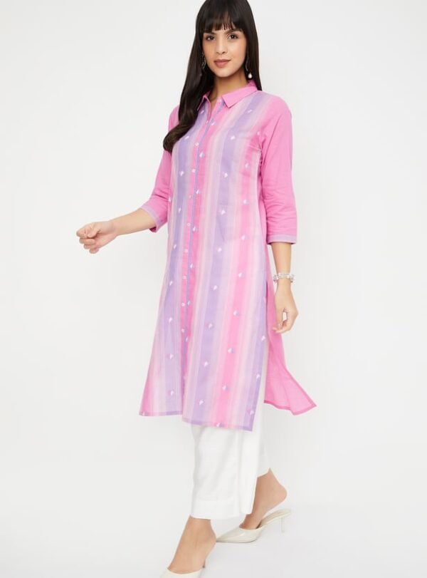 Women's Straight Fit Kurta with Embroidery