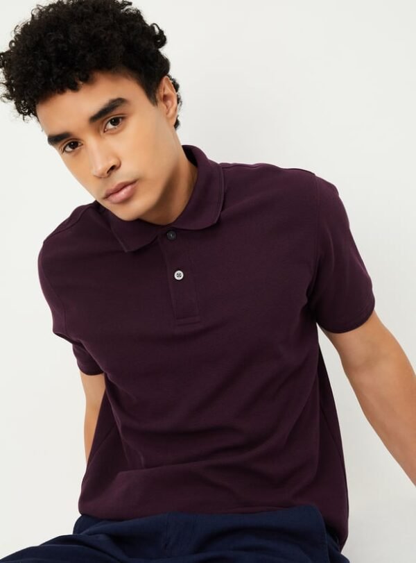 Men Solid Polo T-shirt