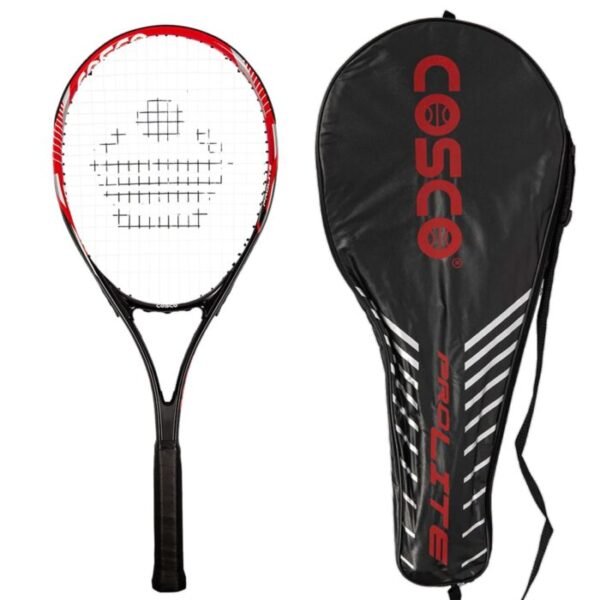 COSCO Prolite Strung Tennis Racquet – Red & Black