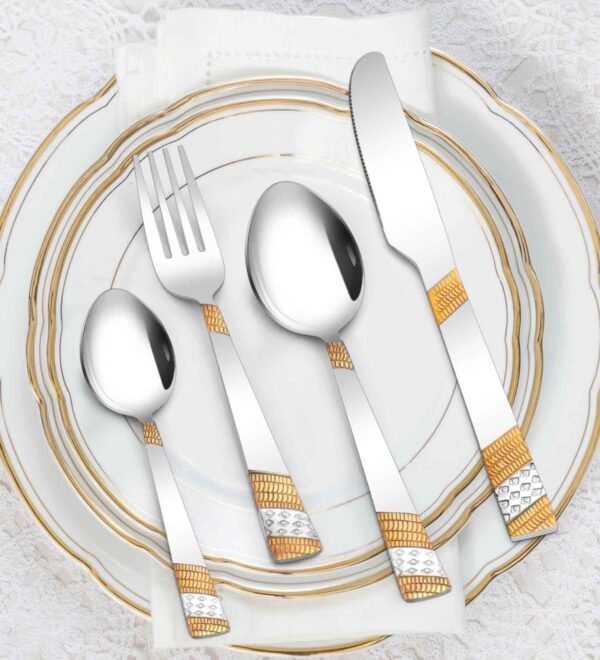 Arias Carat Stainless Steel Spoon & Fork Set,