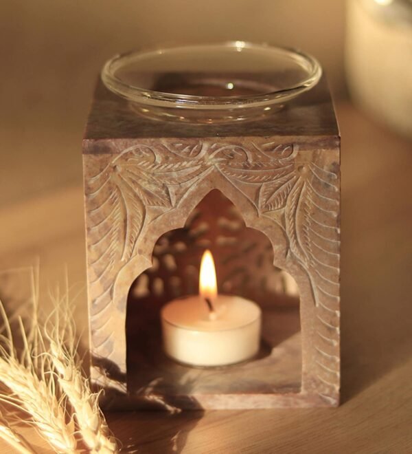 Lattice Brown Colour Marble Aroma Diffuser,